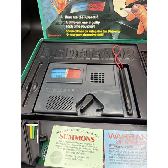Lie Detector Board Game 1987 Pressman Scientific Crime Solving Mattel Vintage - Picture 3 of 9